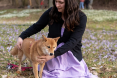 Anja & Hündin Elli am Schloss Burgfarrnbach